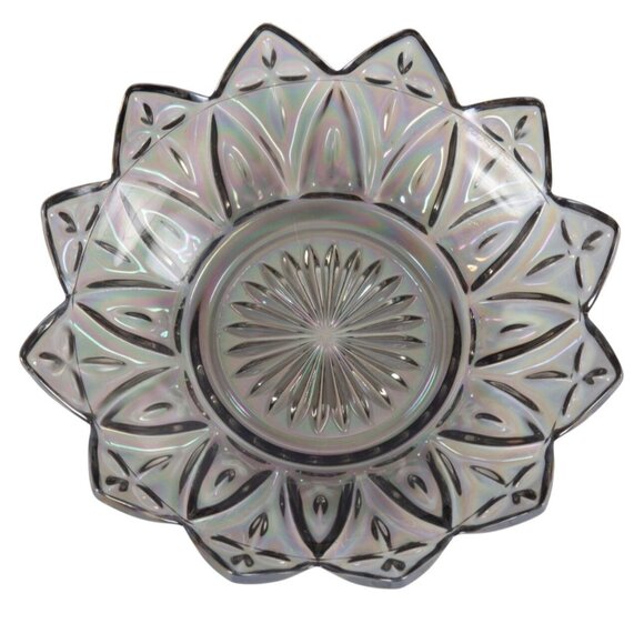 Unknown Other - VTG Federal Glass Petal Star Carnival Glass Bowl Iridescent 5.5" MCM Candy Dish